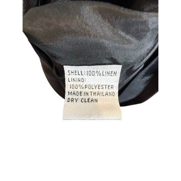 VTG Talbots Linen Black‎ Sleeveless A-Line Dress Size 12 Elegant Resort Vacation - Picture 5 of 5